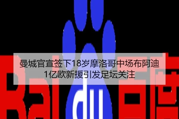 曼城官宣签下18岁摩洛哥中场布阿迪 1亿欧新援引发足坛关注（leyu.comapp）